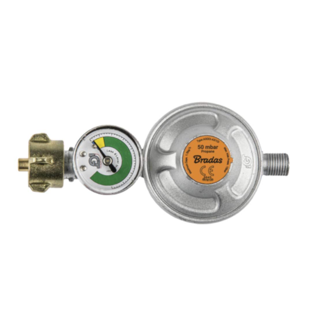 Gas Pressure Regulator 50 mbar 1.5 kg/h mit Manometer for Home Use, 50mbar