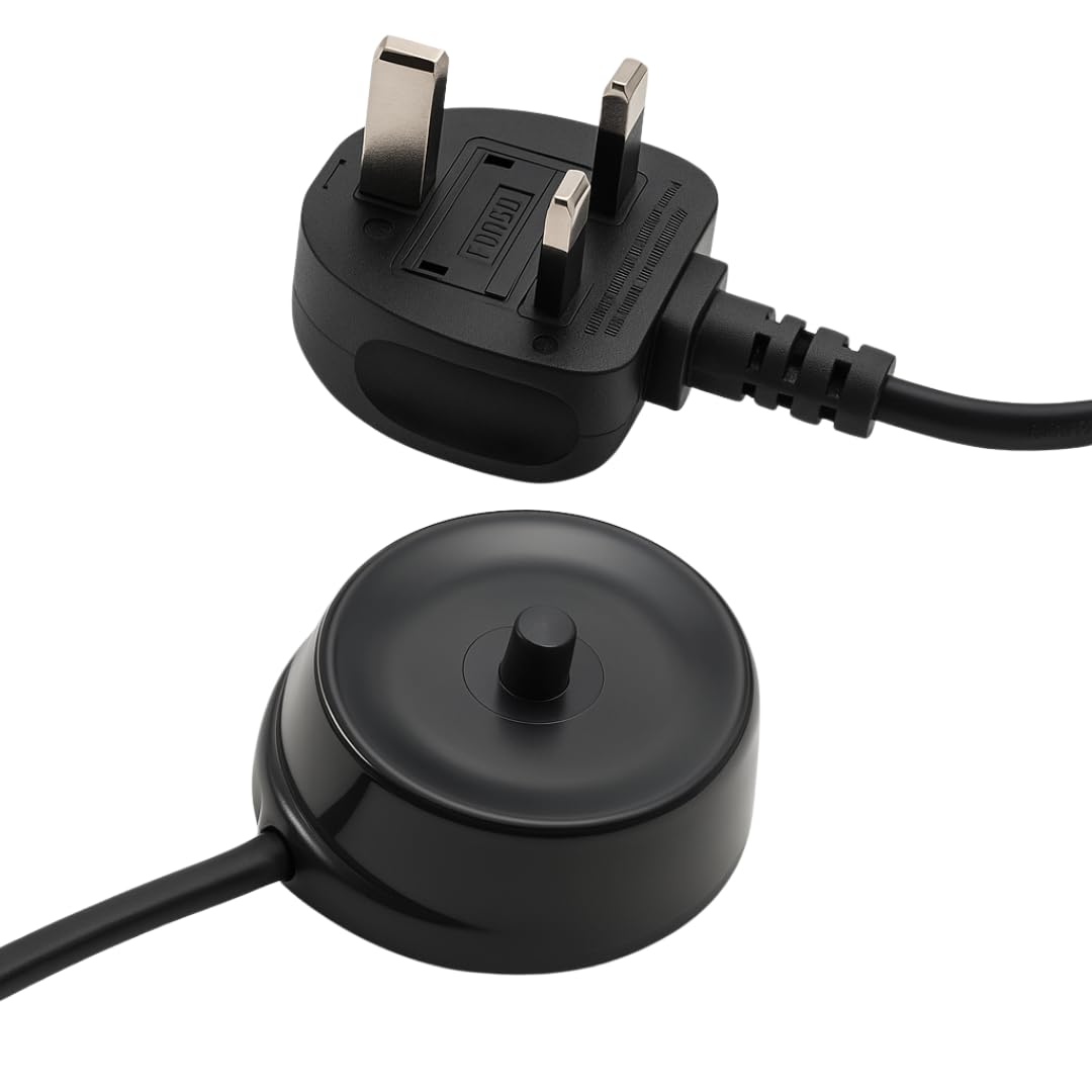 Replacement for Philips Sonicare Toothbrush Charger Base, Philips Sonicare Charger UK for Model HX6100 HX3000 HX6000 HX8000 HX9000 R 3100 4100 4300 5100 5300 6100 6500 Black