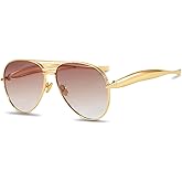 SevenColor Trendy Oversized Aviator Sunglasses for Women Men 2025 Gold Big Aviators Sun Glasses 70s Retro Shades