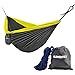 ELEMENTEX Portable Parachute Nylon Travel Camping Backpacking Hammock - Small Gray & Yellow