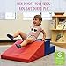ECR4Kids SoftZone Step-n-Slide - Beginner Foam Play Structure for Toddlers, Red/Blue