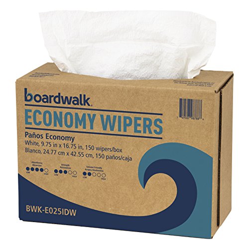 Boardwalk BWK-E025IDW Scrim Wipers, 4-Ply, 9 3/4 x 16 3/4, White (Pack of 900)