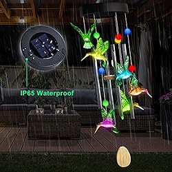 Wind Chime, Hummingbird Solar Wind Chimes with