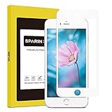 SPARIN iPhone 7 Plus Screen Protector, Tempered Glass [Edge to Edge] Screen Protector for iPhone 7 Plus with [9H Hardness] [Full Coverage] [Ultra Clear] [2.5D Round Edge] [White]