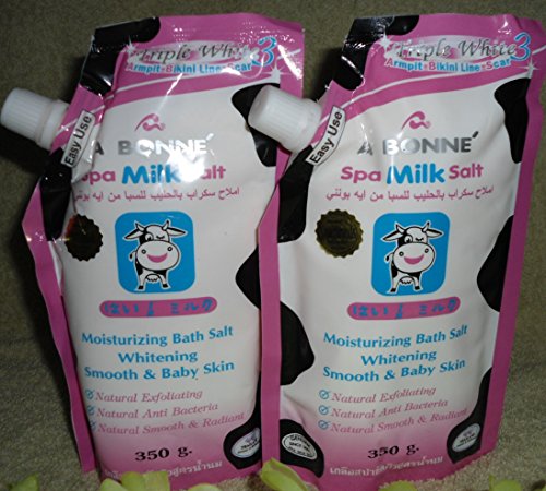 2 Packs of A Bonne Spa Milk Salt - Moisturizing Bath Salt - 350g/12.4oz