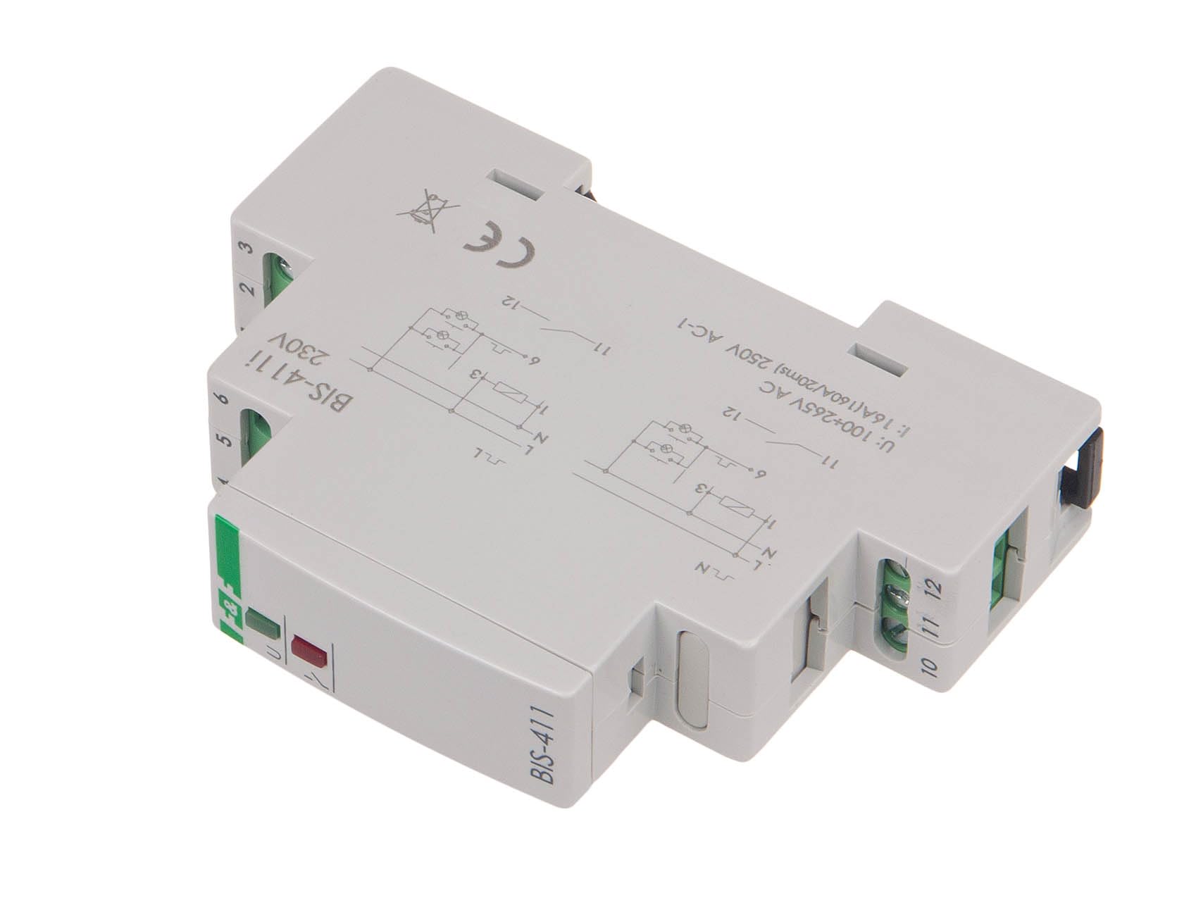 Relay bistable on/off 1P 16A Separate 100-265V AC Inrush BIS-411i f&f 5908312598381