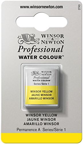 Winsor & Newton Professional Water Colour Paint Half Pan Winsor Yellow