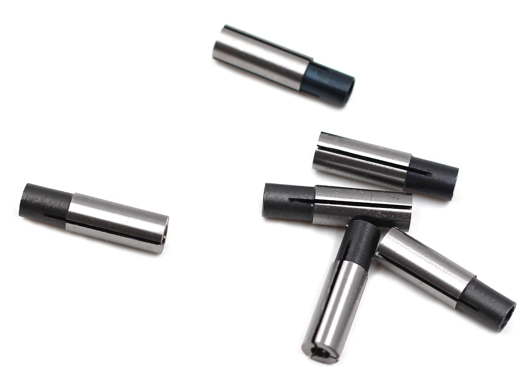 Chiloskit Collet Adapter 1/4 to 1/8, Collet Chuck Conversion CNC Engraving Bit Router Converter for Router Cutter Milling Bit,6 Pics