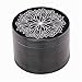 DCOU New Design Premium Aluminium Herb Tobacco Weed Grinder 2.2 Inches 4 Piece Metal Grinder with Pollen Catcher with Laser Flower Pattern Black