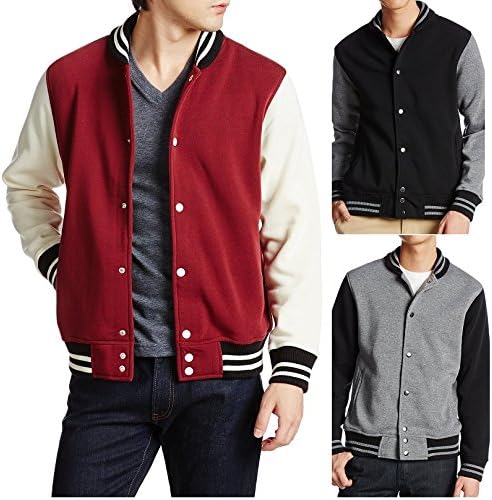Amazon マネキン買い スウェット 裏起毛 アメカジ シンプル スタジャン スタジアムジャケット ワイン ブラック ネイビー グレー 合計商品点数２ メンズ 通販 サイト コーディネート セット 福袋 メンズ 通販