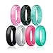 Egnaro Thin and Stackable Silicone Wedding Bands Women - 2.5mm Width - 1.8mm Thick
