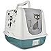 SO PHRESH Royal Teal Open Cat Litter Box, Large