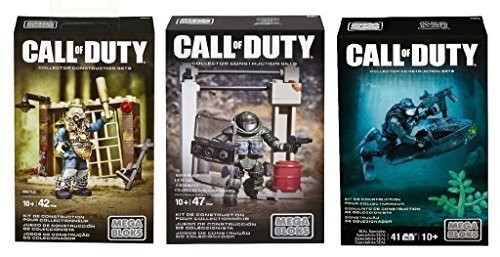 Call of Duty Mega Bloks Collector Construction Sets Series Holiday or Birthday Gift Set Bundle of 3: Brutus, Juggernaut & Seal Specialist