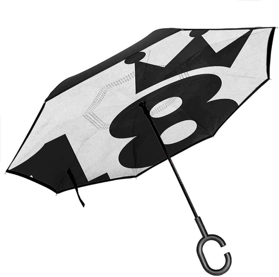 amazon com flyrio 18th birthday windproof umbrella cartoon soccer jersey seem bold 18 number party sports playing art print for car rain sun 42 5 x31 5 inch black and white sports outdoors flyrio 18th birthday car reverse umbrella cartoon soccer jersey seem bold 18 number party sports playing art print double layer canopy black and white