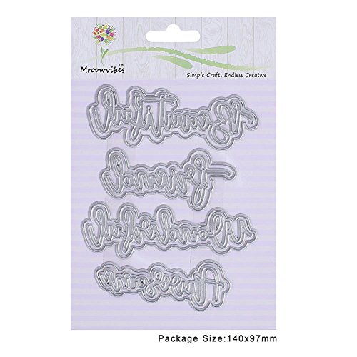 WinnerEco 4pcs Metal DIY Embossing Cutting Dies Stencil Card for Scrapbooking Album - Thumbnail 7