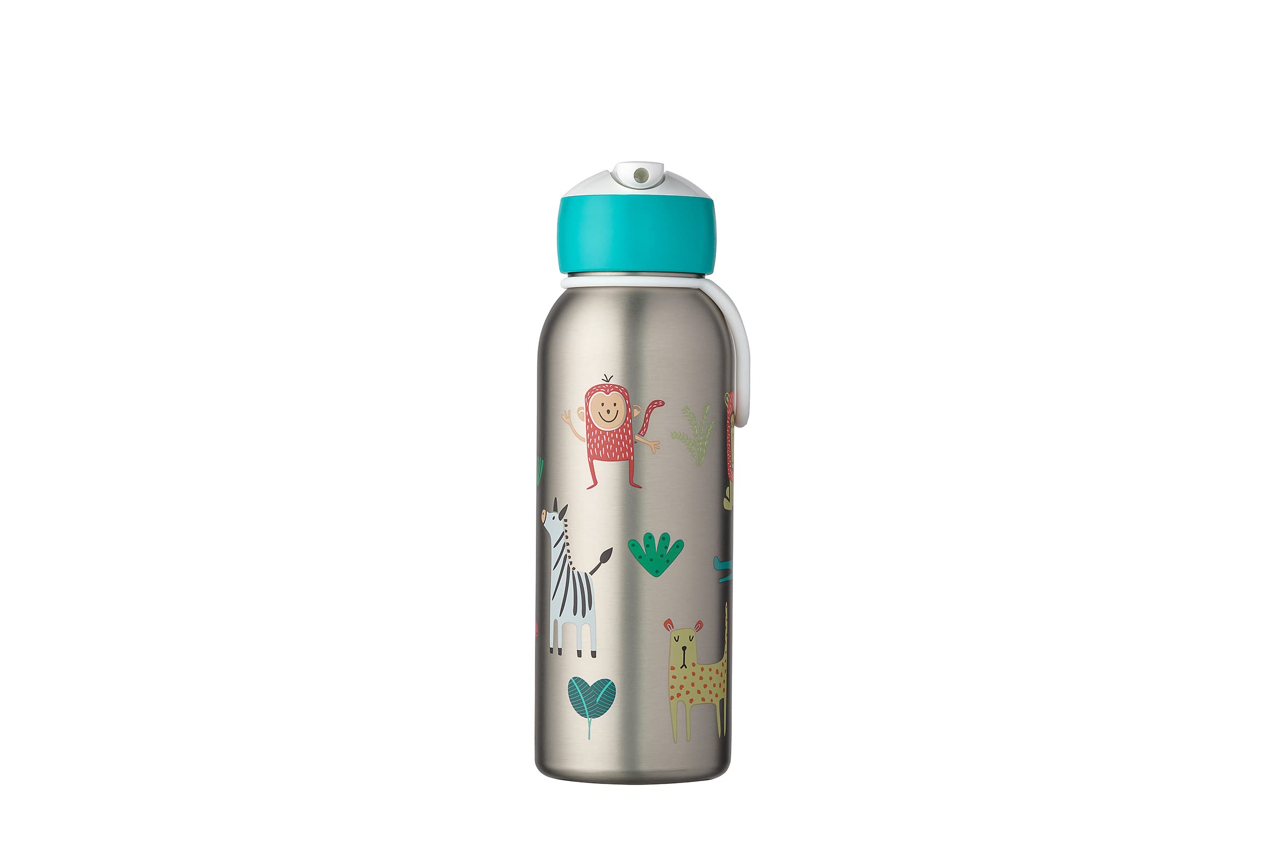 Mepal - Insulated Bottle Flip-up Campus - Insulated Drinking Bottles For Children - Stainless Steel Drinking Bottle - 4 Hours Hot & 12 Hours Cold - BPA-free - 350 ml - Animal Friends