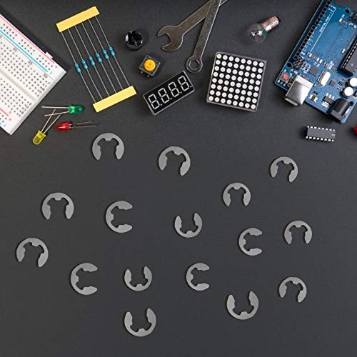 TAZEMAT 450 Stück Edelstahl E-Clip Sicherungsring Sortiment Sprengring 14 GröÃen 1,2 bis 13 mm mit Aufbewahrungenbox Sicherungsscheiben Sortiment für Wellennut Maschine Automotive – Bild 7