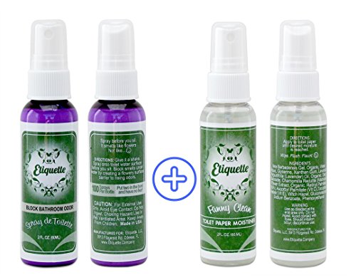 Bathroom Deodorizer Toilet Spray & Air Freshener along with an Organic