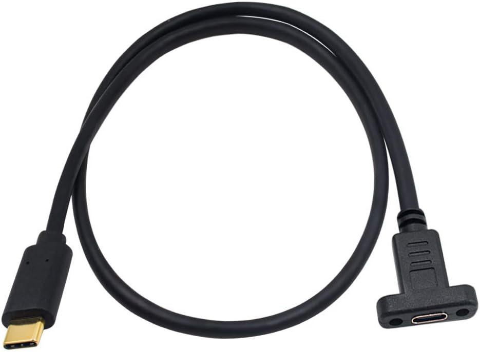 Maxhood USB C Panel Mount, USB C Male to Female Cable