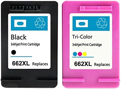 Ouguan Ink Compatible For HP662 662XL Ink Cartridge For HP Deskjet 1015 1515 2515 2545 2645 3515 3545 4510 4515 4518 Printer (1Black 1Color)