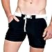 Taddlee Basic Men Swimwear Solid Long Swim Trunks Surf Shorts Swimsuits, Black, Medium