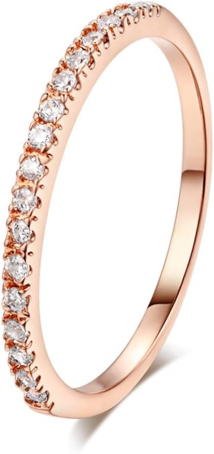 OldSch001 Rings for Women,Fashion Simple Zircon Micro Inlaid Chic Wedding Ring