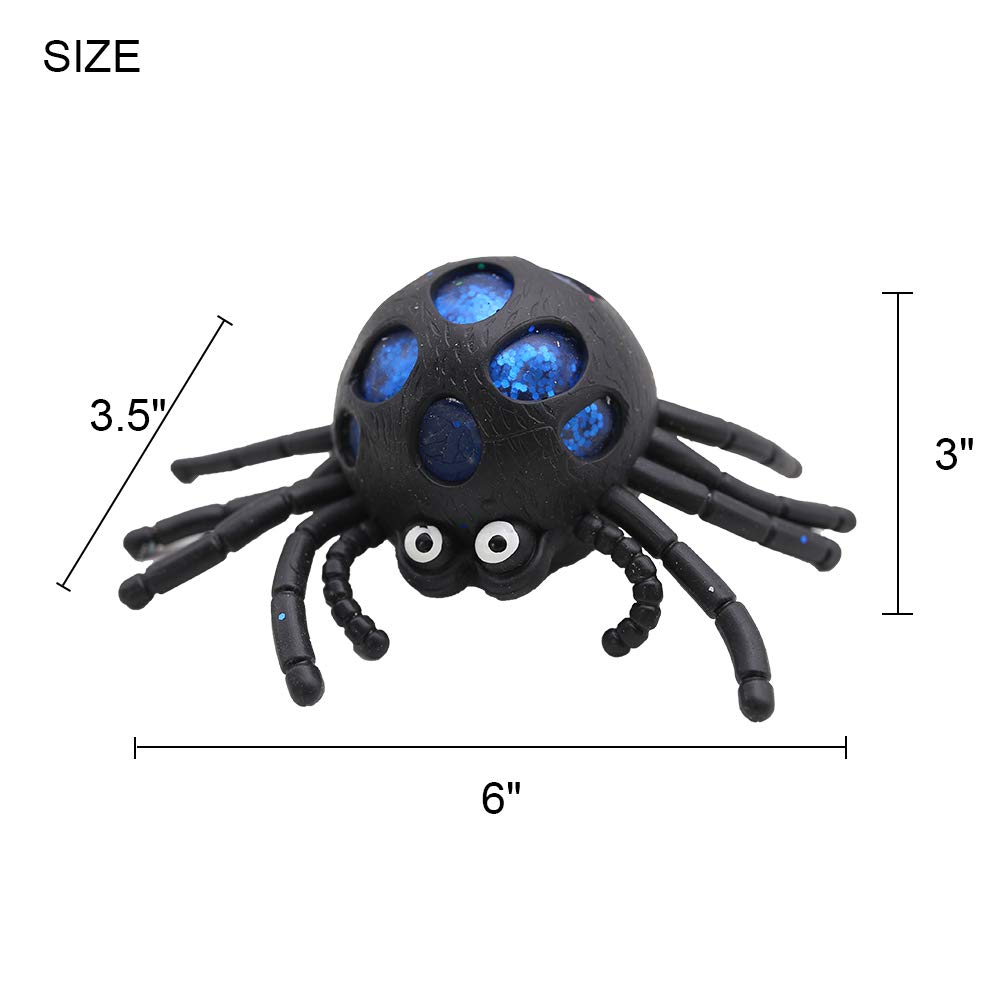 POPLAY Squishy Ball/Vent Toys/Slime Stress Ball/Anti Stress Toys,Spider Ball,4 PCS
