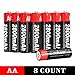AA Rechargeable Batteries, AA Batteries Rechargeable 2800mAh High-Capacity AA Batteries 1.2V Ni-MH Low Self Discharge 8-Pack