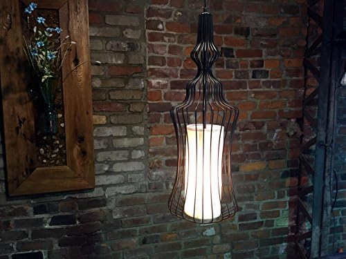 Swag light with plug in cord 26" Long with 15' of Cloth Covered Cord - In-line On/off switch and Plug