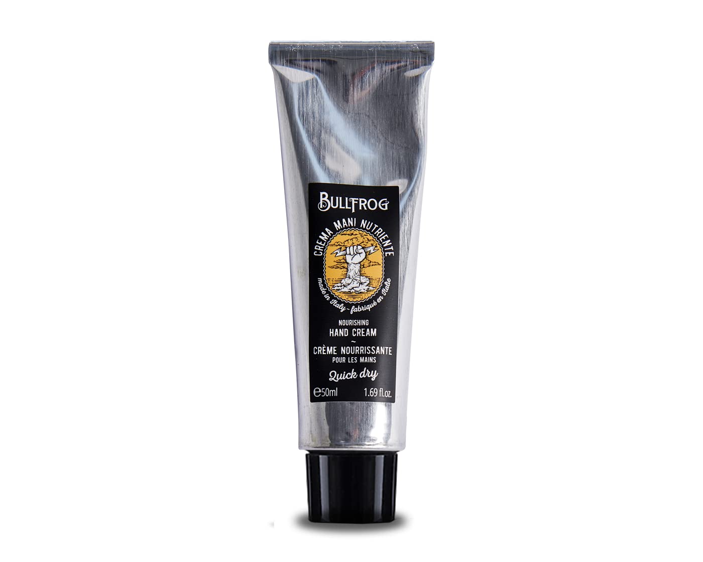 Bullfrog - Nourishing Hand Cream, Hydration & Protection, 83.1% Natural Ingredients, Extremophile Algae Extract, Menthol Fragrance, Made in Italy, 50 ml