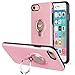 ICONFLANG iPhone 8 Case,iPhone 7 Case,iPhone SE 2nd Generation Case, 360 Degree Rotating Ring Kickstand Shockproof Impact Protection Function Can Work with Magnetic Car Mount case 2018- Pink