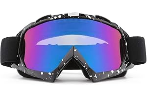 SPOSUNE Motorcycle Goggles, ATV Dirt Bike Off Road MX UV400 Motocross Goggle with Soft Thick Foam Anti-Scratch Dustproof