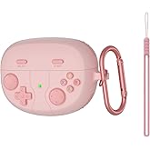 CLEVERISH Silicone case for The New Bose Ultra Open Earbuds 2024, Shockproof case for Bose Ultra Open Earbuds 2024 with Carabiner and Wrist Strap.(Pink)
