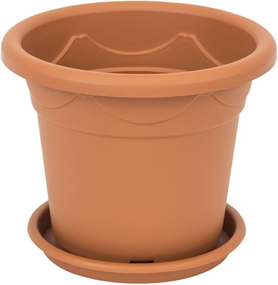 Blumentopf rund d 20 cm h 16 cm inkl. Untersetzer Kunststoff Farbe