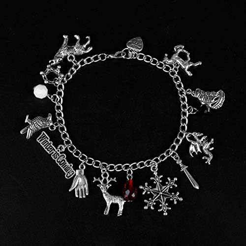 FUKAI New Simple Fashion Game of Thrones Charm Bracelet Wristlet Anklet House Banners 7 Kingdoms Nights Dragons Stark Alloy Metal Vintage Accessories
