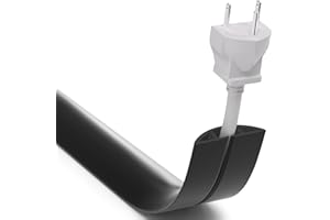 ZhiYo 5.6ft Cord Covers for Wires on Floor, Cord Hider Floor Hide Extension Cords, Soft PVC Cable Cover Cable Protector, Wire Cavity W0.62in H0.31in, Black