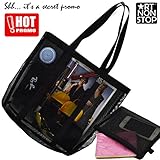 SALE - Mesh Shopping Tote Bag - ART NON STOP - Mesh Tote Bag for Shopping, Sport, Picnic, Toys with Portable Wallet Organizer