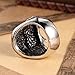 4ZOM 316L Stainless Steel Silver Mens Vintage Black Tattoo Punk Skull Biker Ring