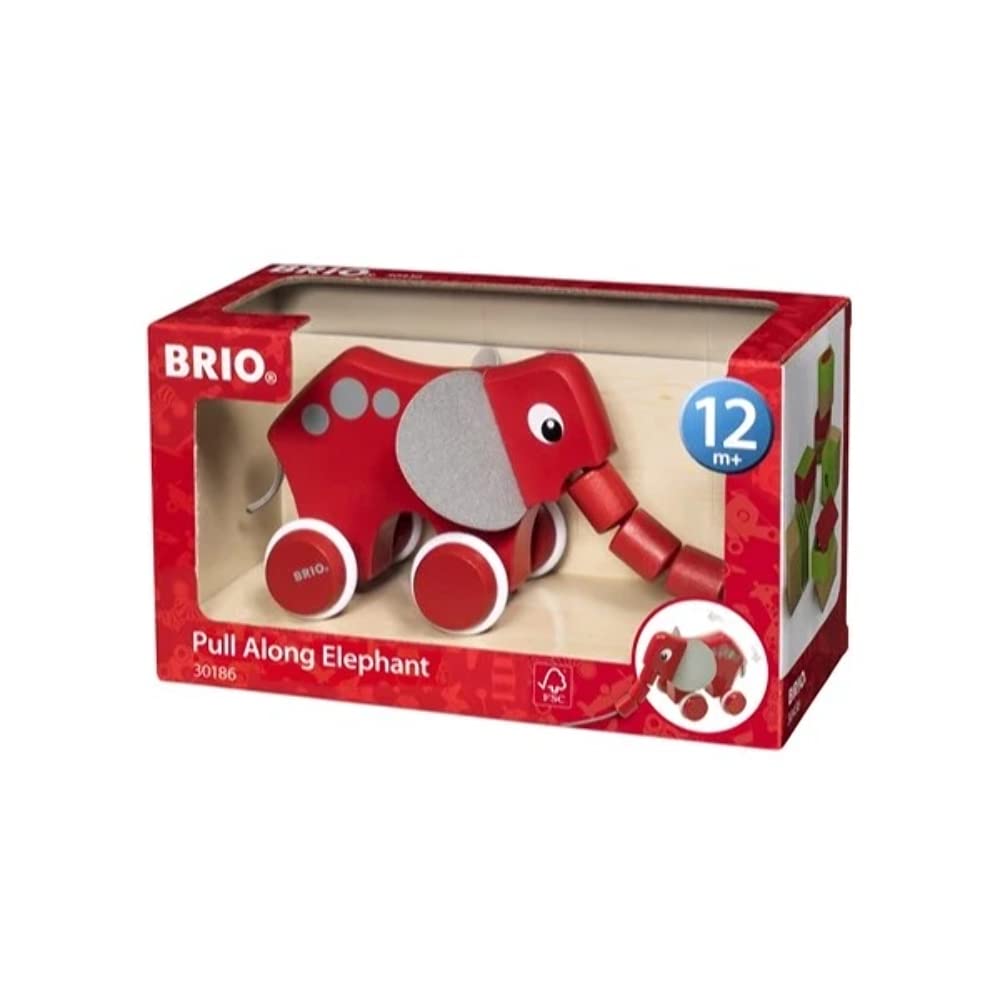 BRIO Infant - Pull Along Elephant Toddler Toys for Ages 12 Months Up (Kids 1 Year Old) — image 1