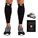 Calf Compression Sleeve + 3M Reflective Laces - Socks for Men & Women - Guard Sleeves for Calves, Shin Splints Running Cycling Hiking CrossFit Basketball Baseball Triathlon & Gym - Lifetime Guarantee