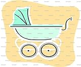 1/4 Sheet - Stroller Baby Shower Birthday - Edible