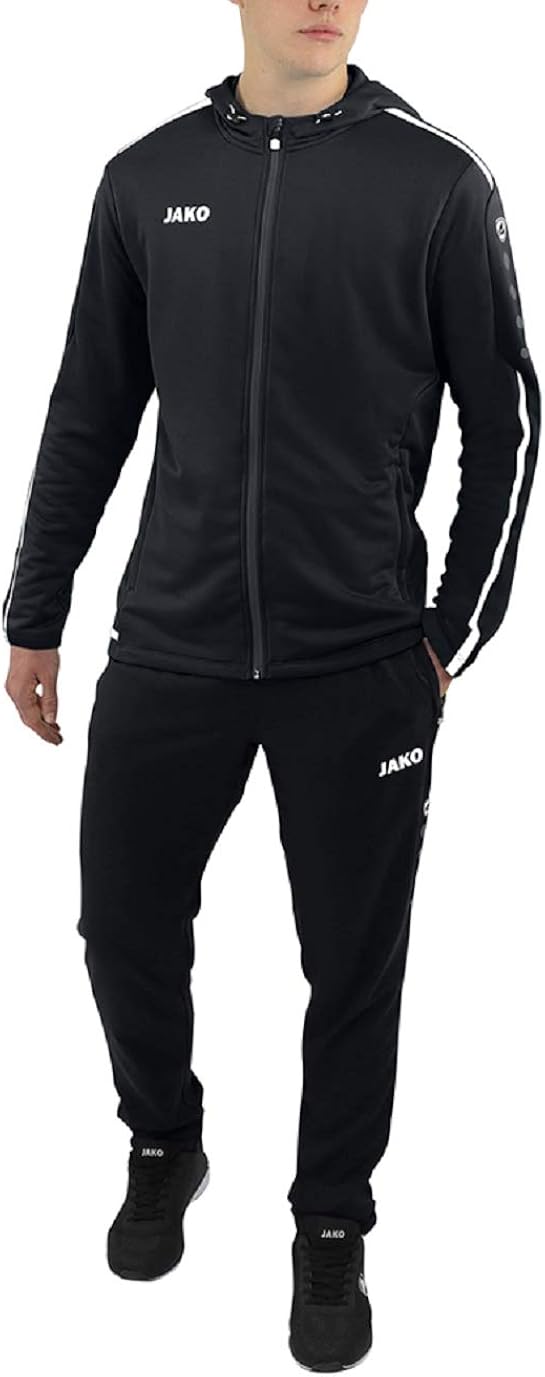 JAKO Women's Striker 2.0 Hooded jacket, black/white, 34 (EU) - Image 5
