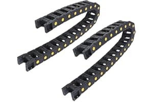 FRUZELG CNCCANEN 2M Black Plastic Flexible Nested Opened Drag Chain Cable Wire Carrier 5mm x 50mm for Electrical Machines CNC DIY 3D Printer 1M/pcs