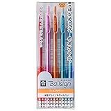 Sakura Knock Gel Ink Ballpoint Pen, Ball Sign Knock, 5 Glitter Color Assorted (GBR158-5E)