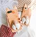 UnnFiko Soft Fur Case for iPhone 7 Plus, Cartoon Funny Cute Puppy Plush Animal Cat Butt Corgi Tail Brown Ear Hair Creative Design 8 Plus Case for Girls Women (Brown Corgi, iPhone 7 Plus / 8 Plus)