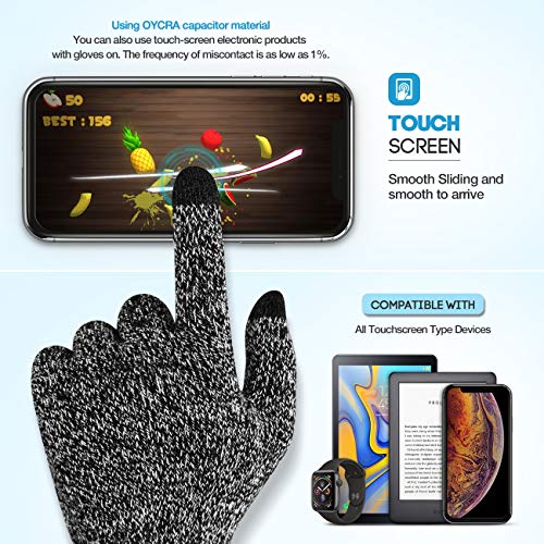 image for Pvendor Winter Warm Touchscreen Gloves for Women Men - Triangle Anti-S