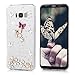 for Samsung Galaxy S8 Plus Case, YOKIRIN Crystal Clear Transparent Handmade Bling Shiny Crystal Diamond Design PC Hard Shell Full Protective Case Cover Skin + Crown Dust Plug Stylus Pen, Butterfly