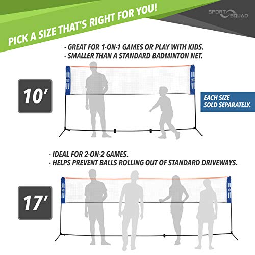 image for HIT MIT Adjustable Height Portable Badminton Net Set - Competition Mul