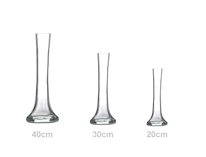 Glass Beach Tropical Vases 40cm Tall Lily Vase Teal Blue Glass