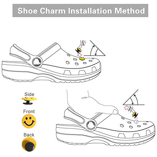 30 pcs PVC Different Shoe Charms Fit for Clog Shoes Decoration Wristband Bracelet Party Gifts (30pcs)